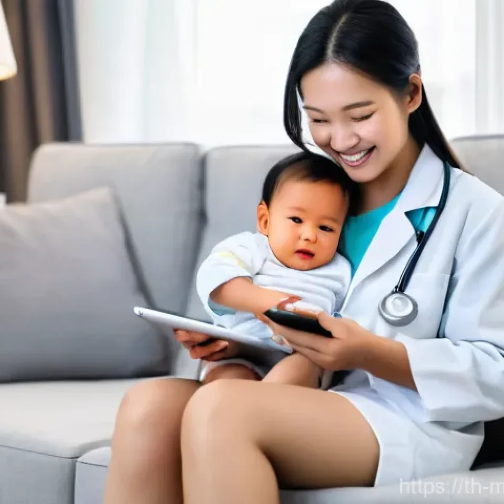 원격의료 서비스의 세부 프로세스 분석 - **Prompt 1: A Young Thai Mother and Child on a Telemedicine Call**
"A cozy and well-lit living r...