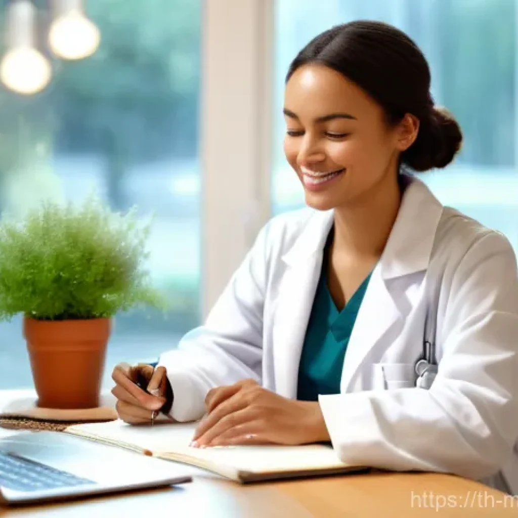 원격의료의 효율성을 높이는 팁 - **Prompt: Focused Telemedicine Consultation in a Cozy Home Environment**
A young adult woman, dr...