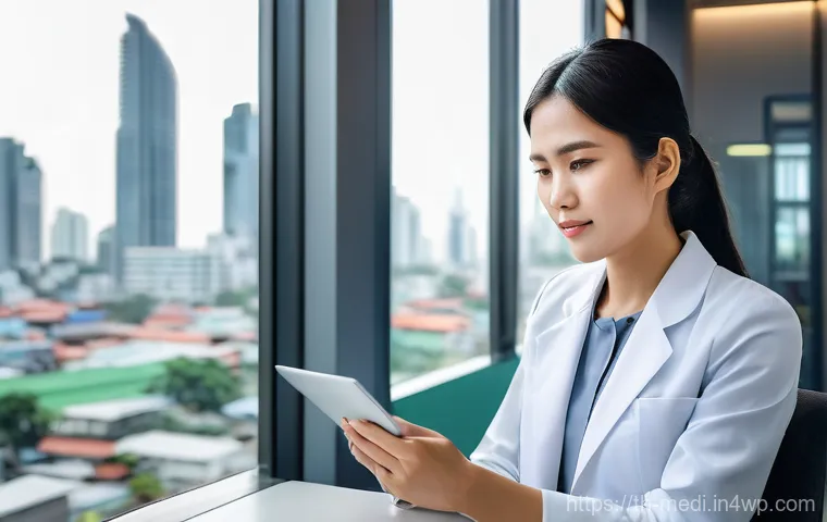 원격의료 서비스의 시장 전망 - **Prompt 1: Urban Professional's Telemedicine Consultation**
    "A young Thai professional, a woman...